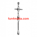 Metal Cross Penis Plug with ribs